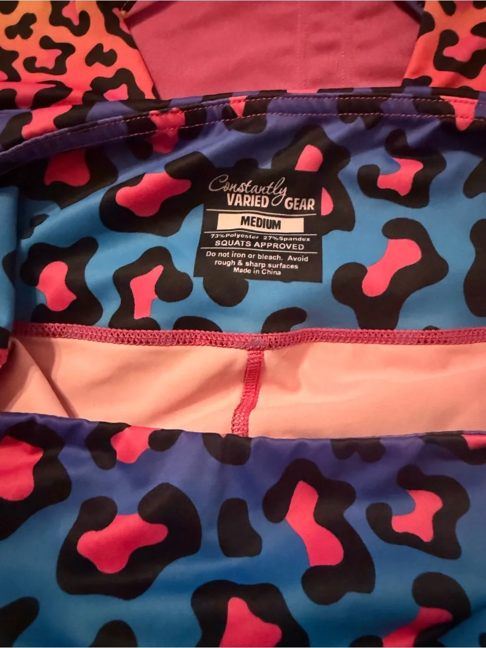 Constantly Varied Gear Neon Leopard Active Set in Blue, Pink, Black - Picture 3 of 3
